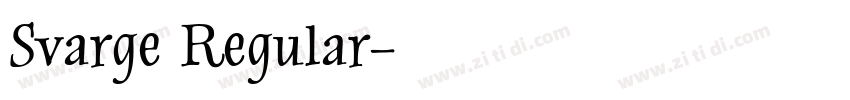 Svarge Regular字体转换